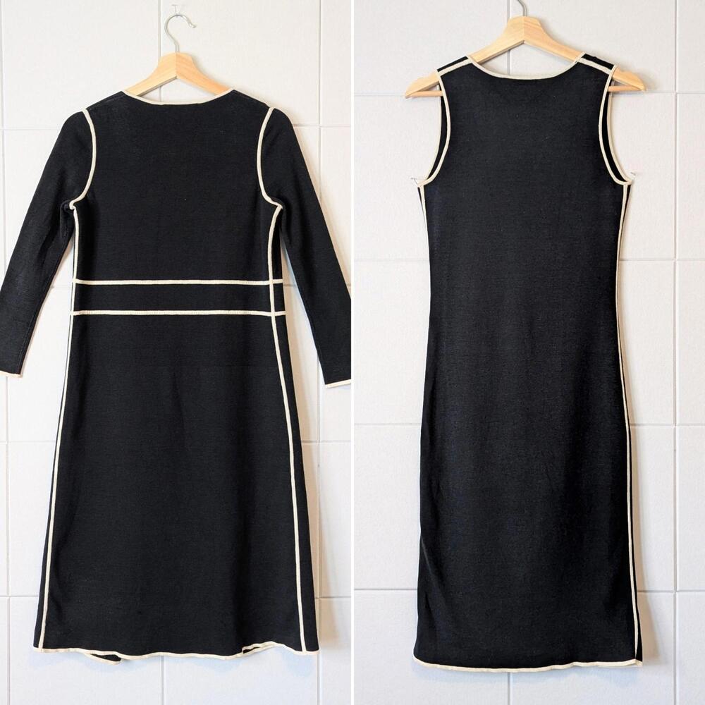 Vintage y2k silk cotton knitwear dress & cardigan set - Picture 6 of 8